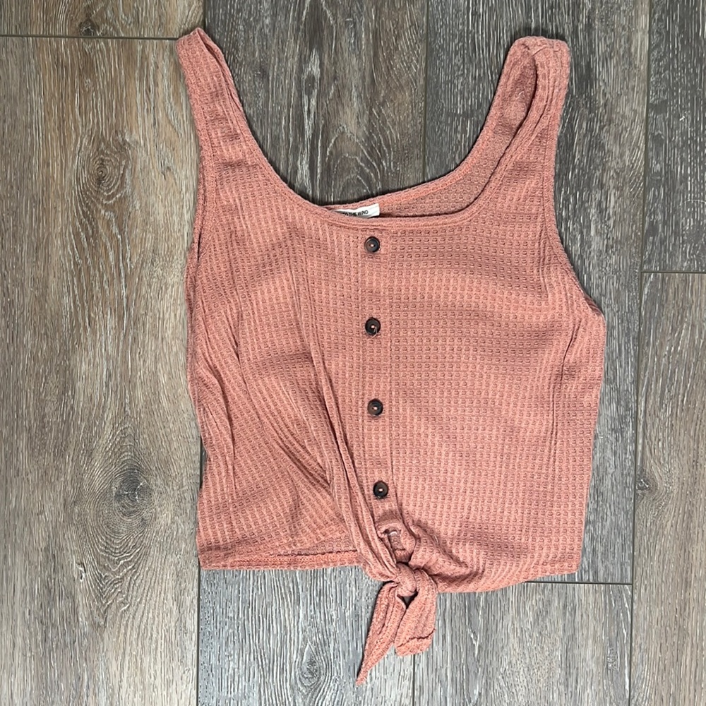 Dusty Rose textured crop top